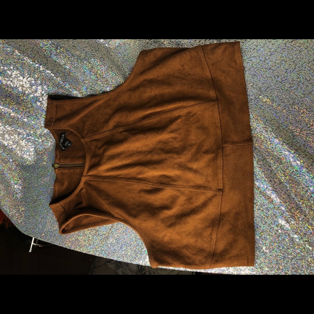 Suede Crop Top
